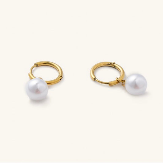 Pearl Hoop Earrings