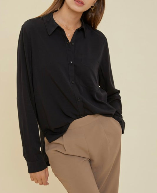 Rayon Button Down Classic Shirt