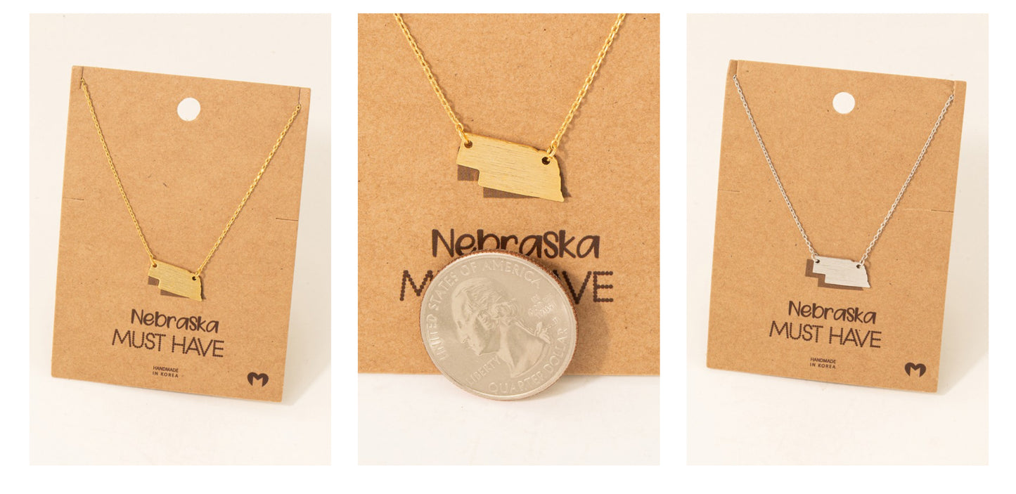 Nebraska State Necklace