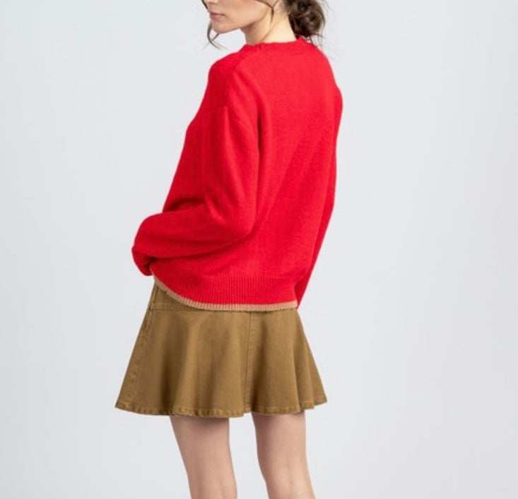 Red Crewneck Sweater