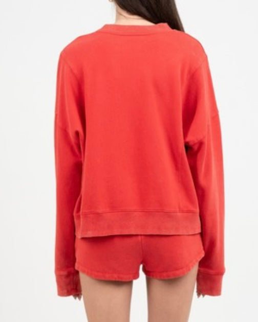 Oversized Sweatshirt in Scarlet