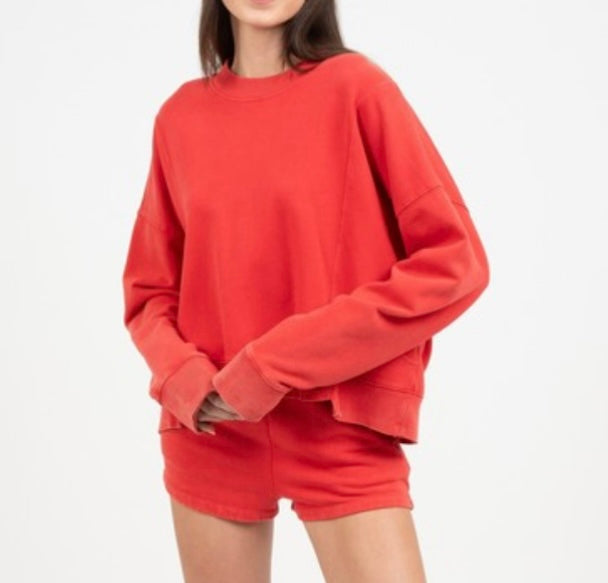 Oversized Sweatshirt in Scarlet