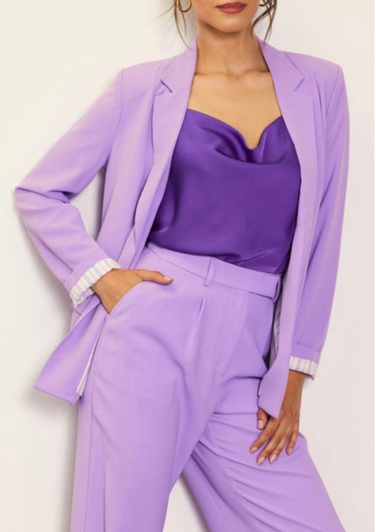 Lavender Welt Pocket Blazer