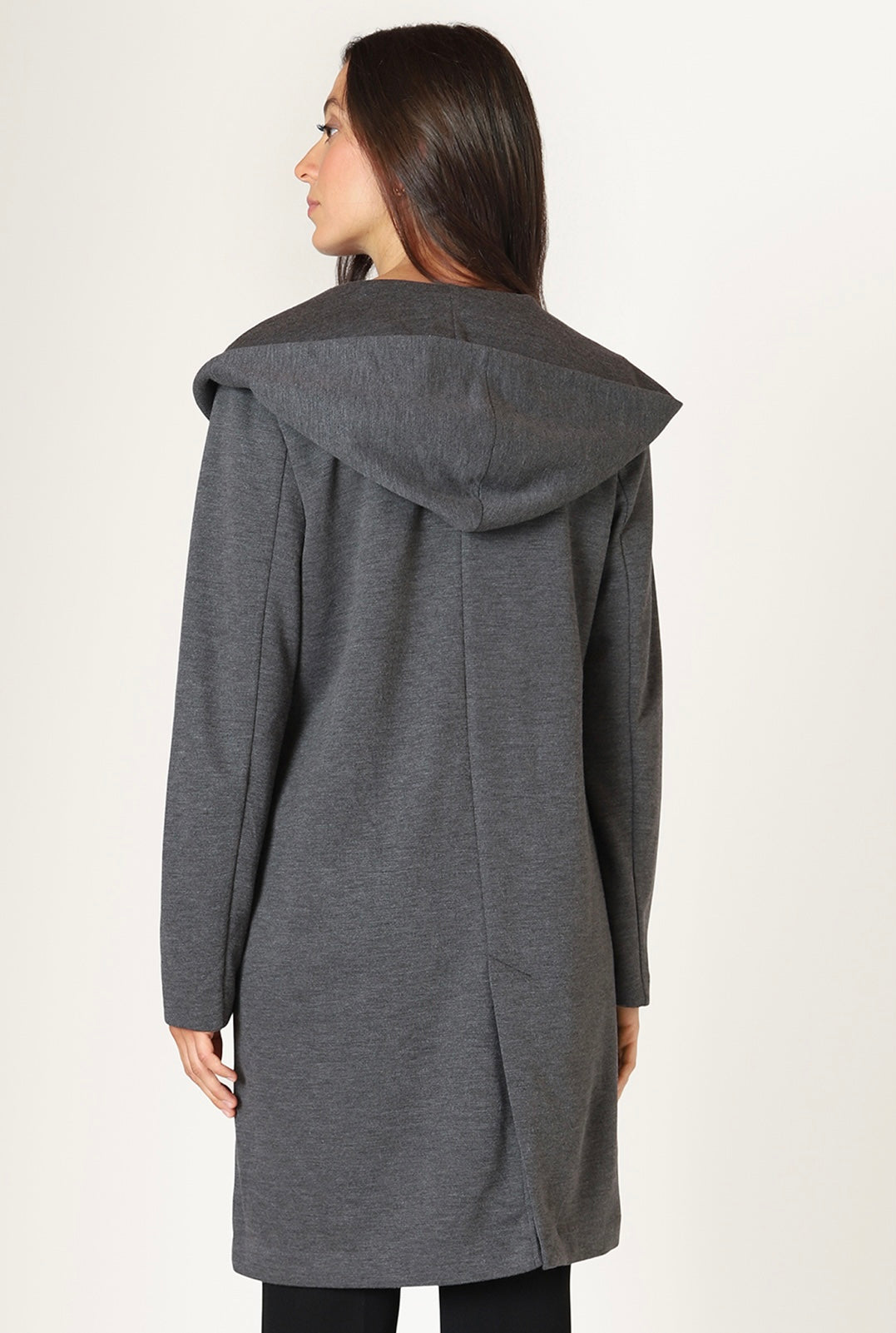 Charcoal Hooded Cardigan