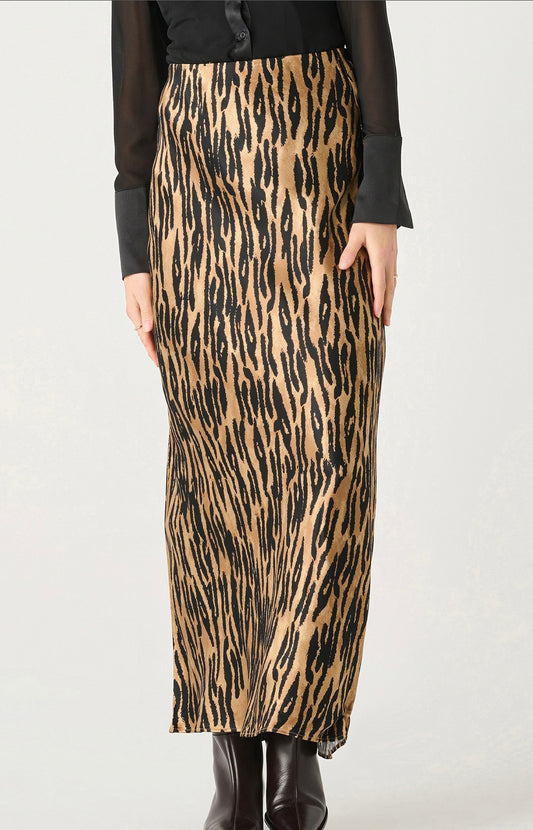 Animal Print Slip Skirt