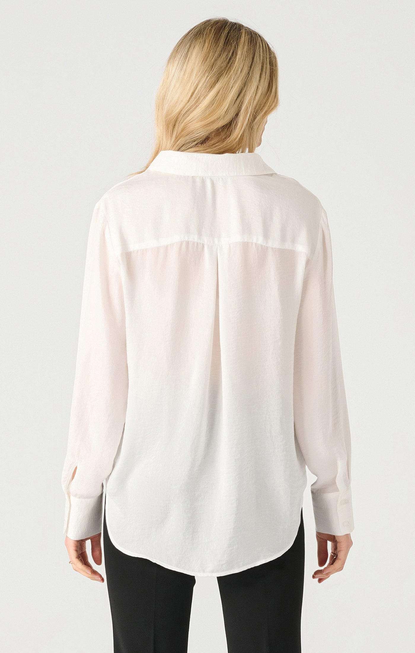 Long Sleeve Flowy Satin Blouse