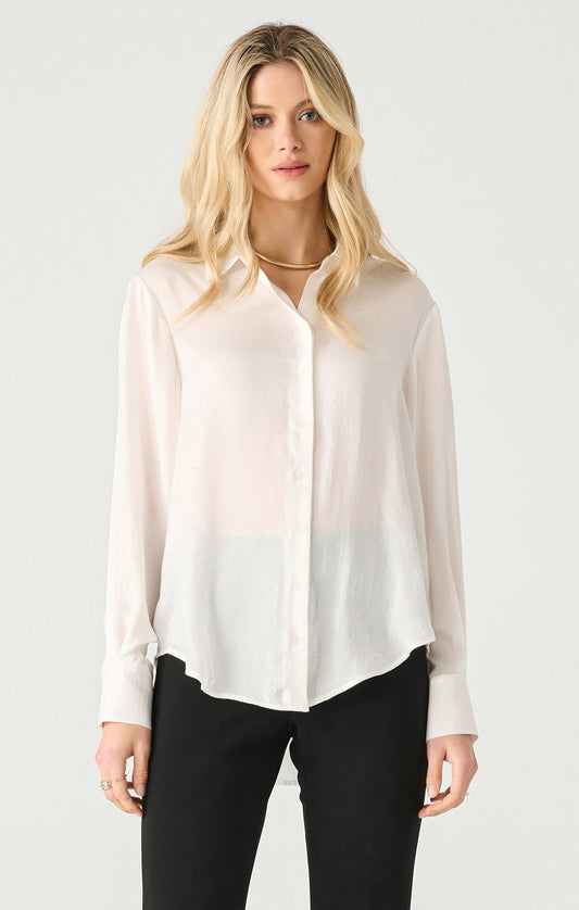 Long Sleeve Flowy Satin Blouse