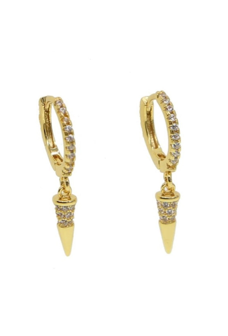 Gold Dagger Hoops