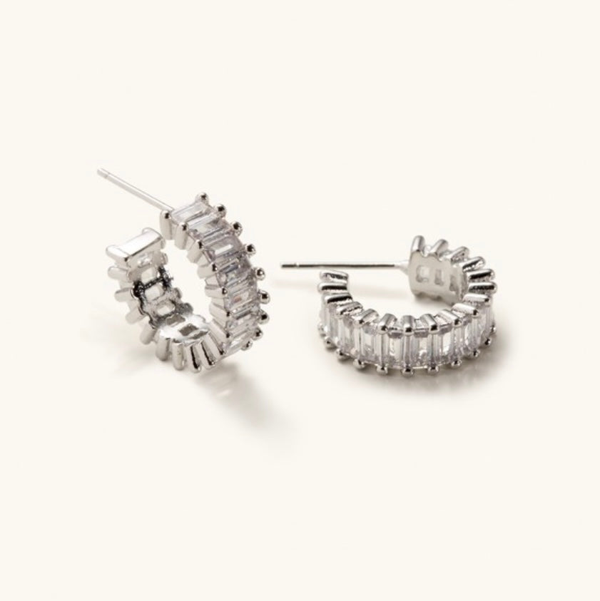 Esther Diamond Huggie Earrings