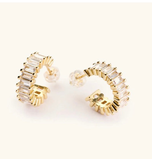 Esther Diamond Huggie Earrings