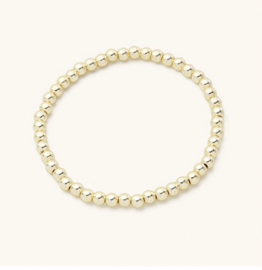 Medium Gold Plated Beaded Bracelet