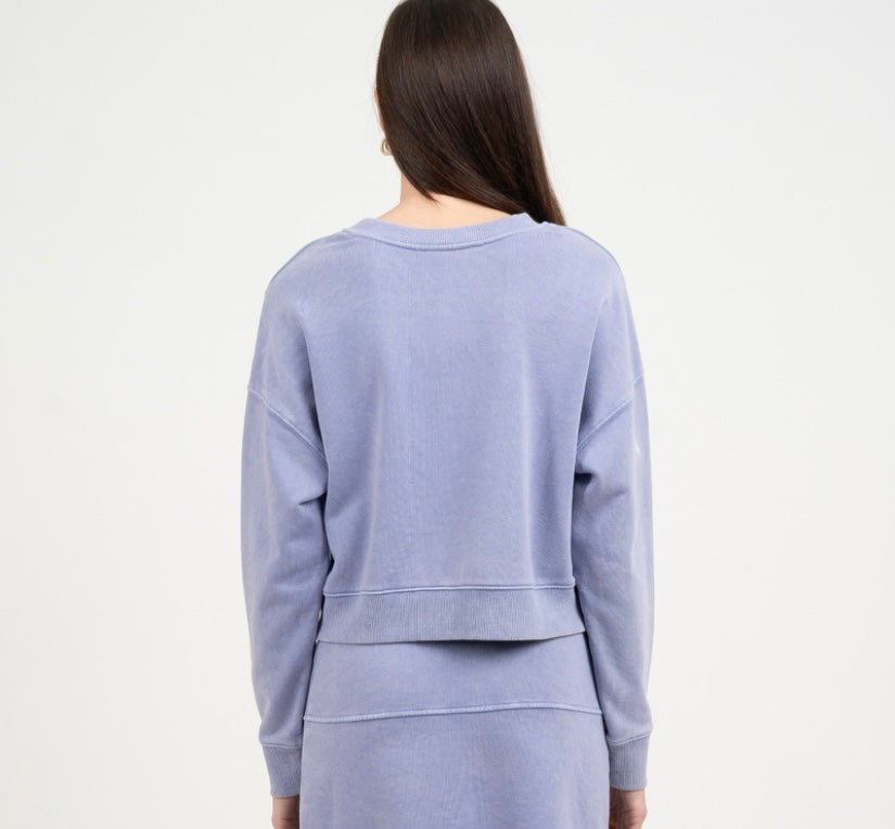 Seam Detail Sweatshirt in Lavender