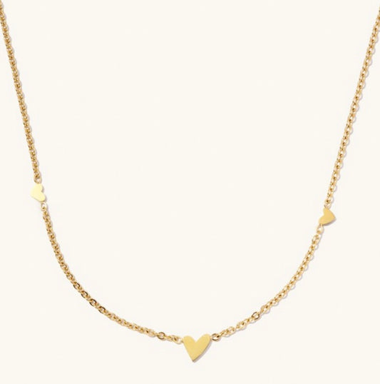 Gold Triple Heart Chain